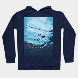 light garland at dusk Hoodie